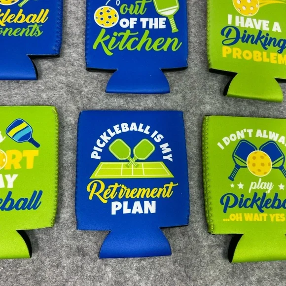 Pickleball Girl Survival Kit Cosmetic Bag Set With  Can Cooler Sleeves New - Picture 4 of 5